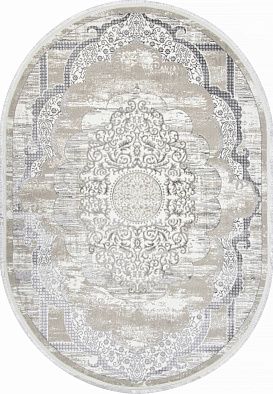 Ковер ALFANI-A Q018A GREY FDY / CREAM SHRINK Овал